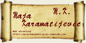 Maja Karamatijević vizit kartica
